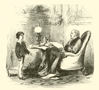 Robert Peel, at oratorical practice with his father by English School